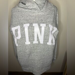 PINK Victoria's Secret Heather Gray Cowl Neck Sweater